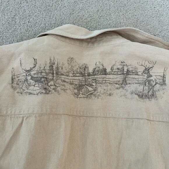 Khaki colored button up - Picture 7 of 7